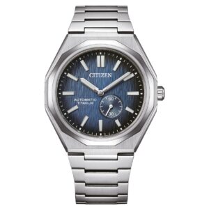 citizen zenshin 60 automatic blue dial men's watch nk5020 58m