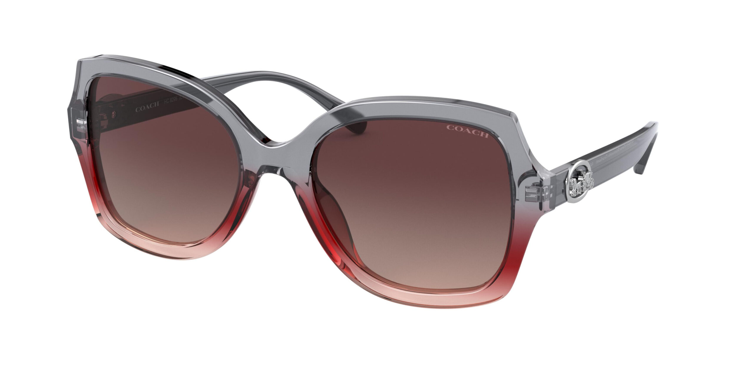 coach burgundy grey gradient butterfly ladies sunglasses hc8295 5620e2 56 coach burgundy grey gradient butterfly ladies sunglasses hc8295 5620e2 56
