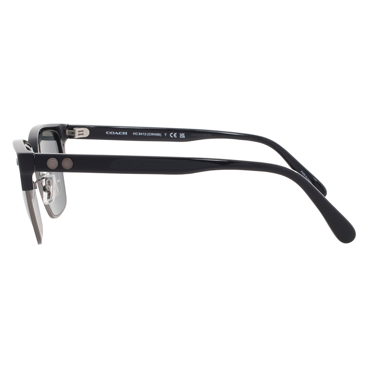 coach dark grey square men's sunglasses hc8412 500287 56 coach dark grey square men's sunglasses hc8412 500287 56