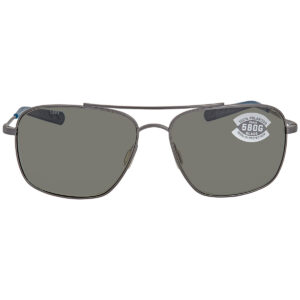 costa del mar canaveral grey polarized glass titanium men's sunglasses can 185 ogglp 59