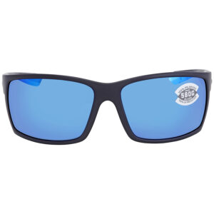 costa del mar reefton blue mirror polarized glass rectangular men's sunglasses rft 01 obmglp 64