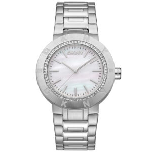 dkny fashion mother of pearl dial ladies watch dk1l023m0015