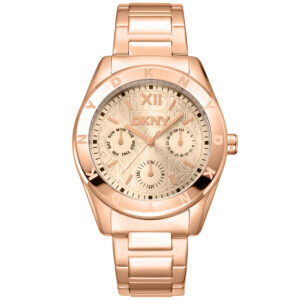 dkny fashion rose gold tone dial ladies watch dk1l015m0045
