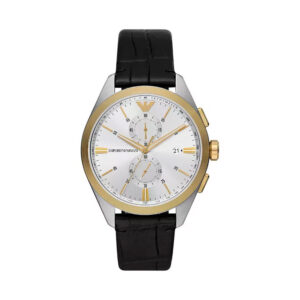 emporio armani claudio chronograph quartz silver dial men's watch ar11498