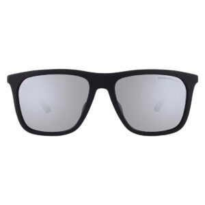 emporio armani grey mirror square men's sunglasses ea4237f 50016g 57
