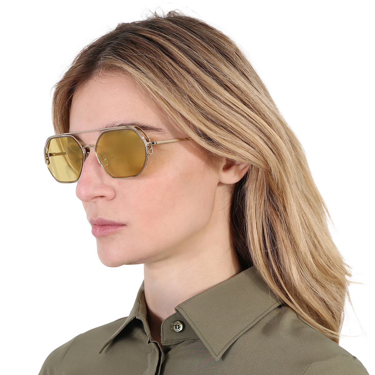 fendi gold mirror geometric ladies sunglasses fe40039u 10l 57 fendi gold mirror geometric ladies sunglasses fe40039u 10l 57