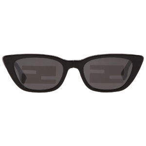 fendi smoke mirror logo folding cat eye ladies sunglasses fe40089i 01c 53