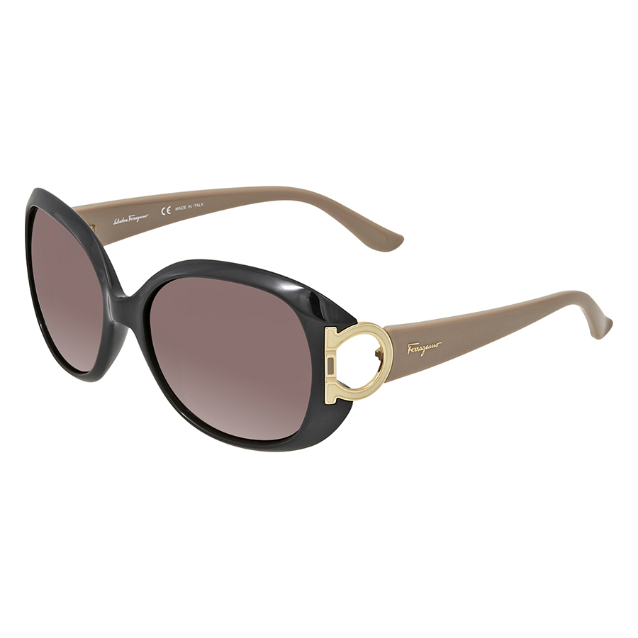 ferragamo brown gradient oval sunglasses sf668 001 57 ferragamo brown gradient oval sunglasses sf668 001 57