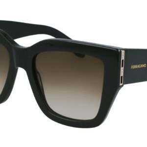 ferragamo green gradient square ladies sunglasses sf1104s 302 55