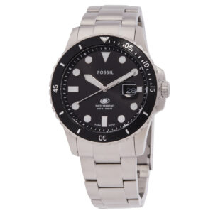 fossil blue dive quartz black dial men's watch fs6032