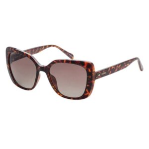 fossil brown cat eye ladies sunglasses fos 3143/s 0086/la 55