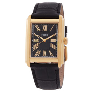 fossil carraway quartz black dial watch fs6091
