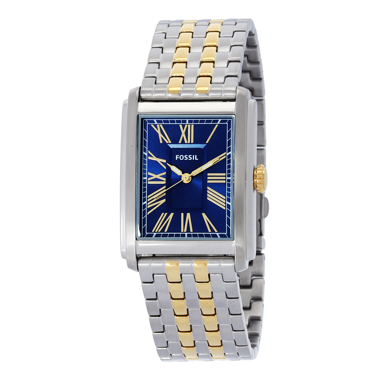 fossil carraway quartz blue dial two tone men's watch fs6010 fossil carraway quartz blue dial two tone men's watch fs6010