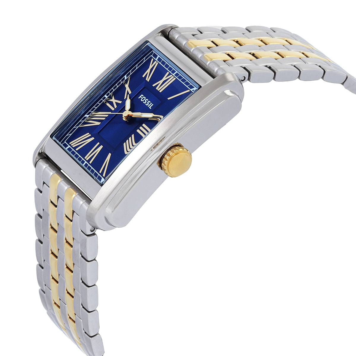 fossil carraway quartz blue dial two tone men's watch fs6010 fossil carraway quartz blue dial two tone men's watch fs6010