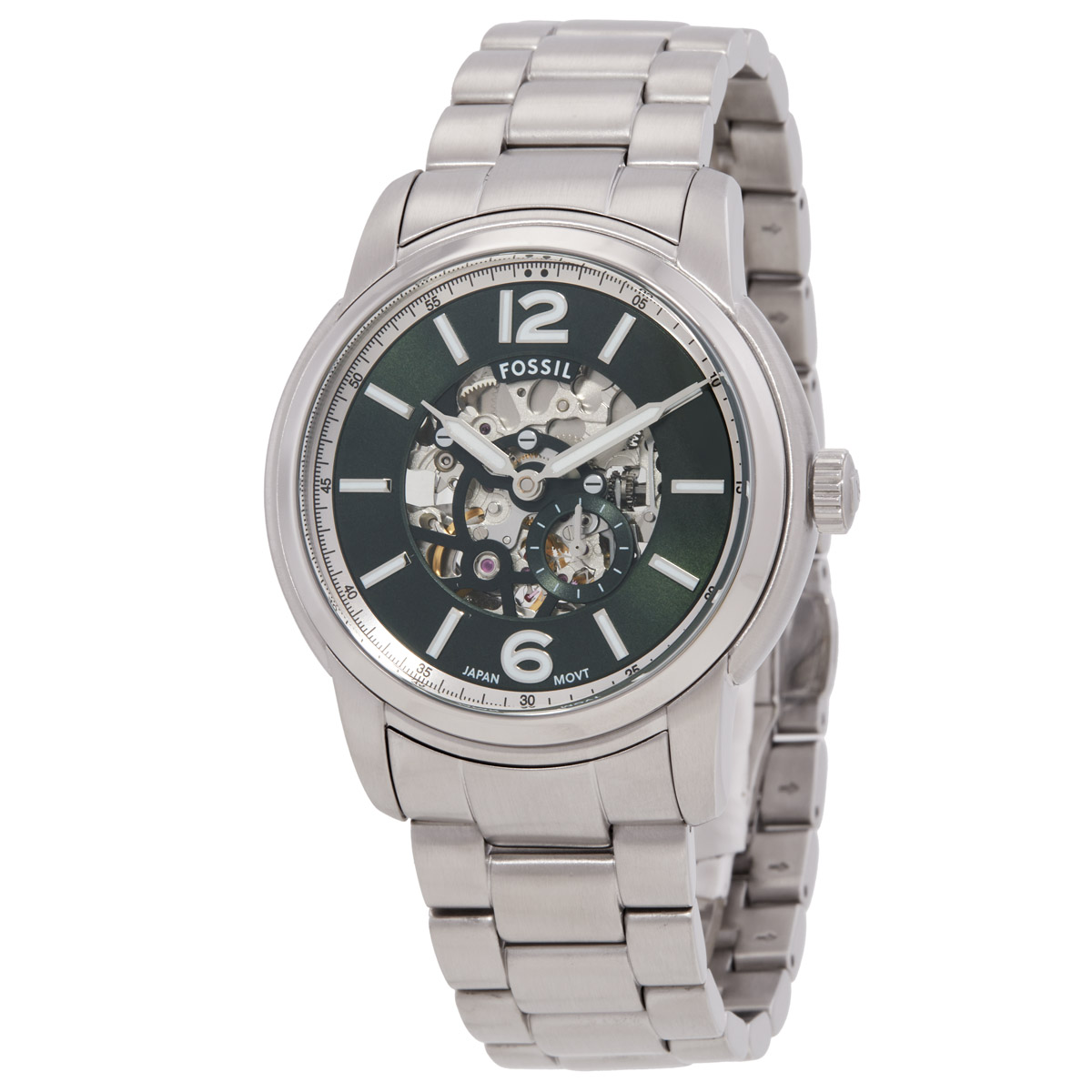 fossil heritage automatic green dial men's watch me3262 fossil heritage automatic green dial men's watch me3262