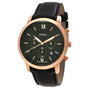 fossil neutra quartz green dial men's watch fs6073