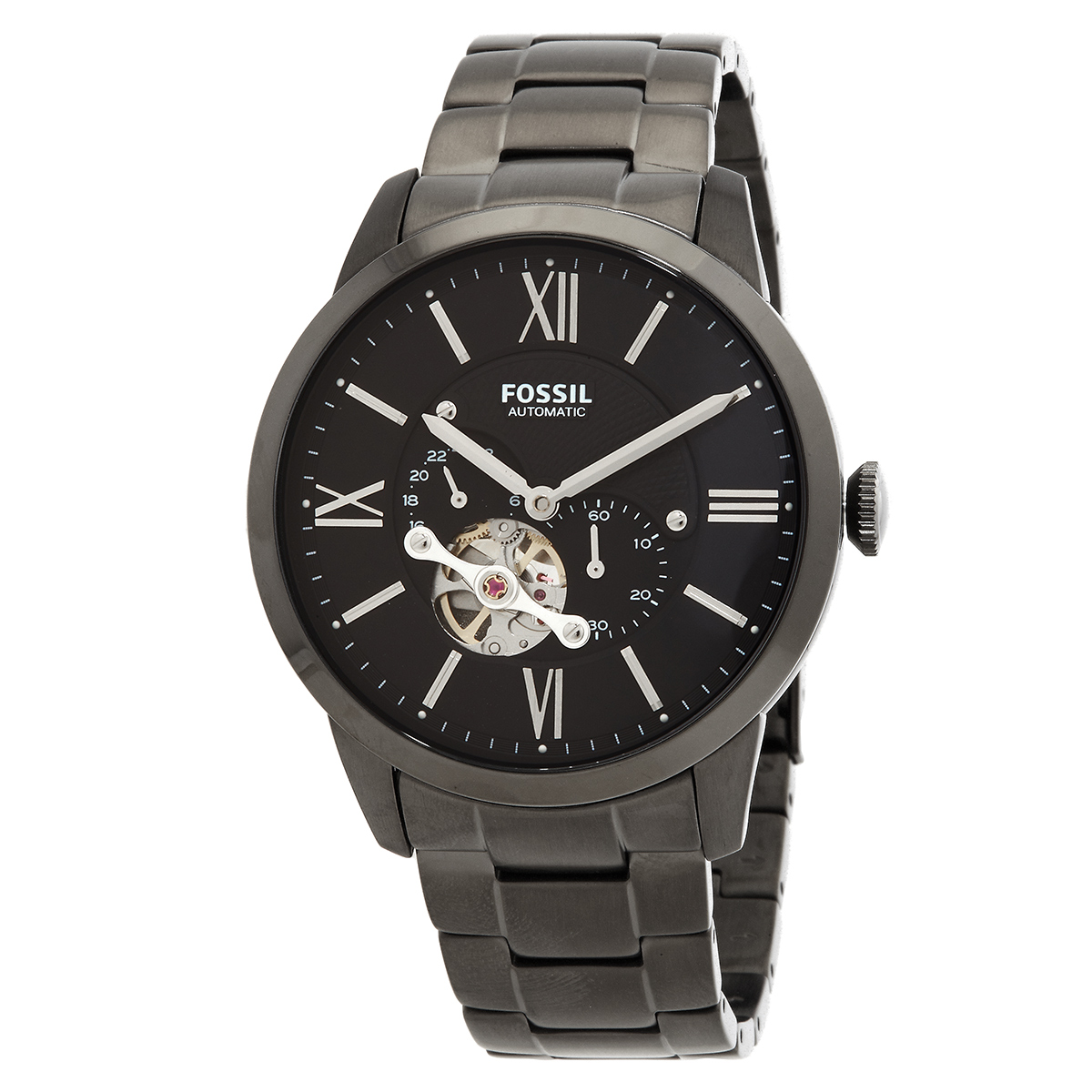 fossil townsman auto automatic black dial men's watch me3172 fossil townsman auto automatic black dial men's watch me3172