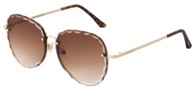 frye brown oval ladies sunglasses 10260423.com gldbrn