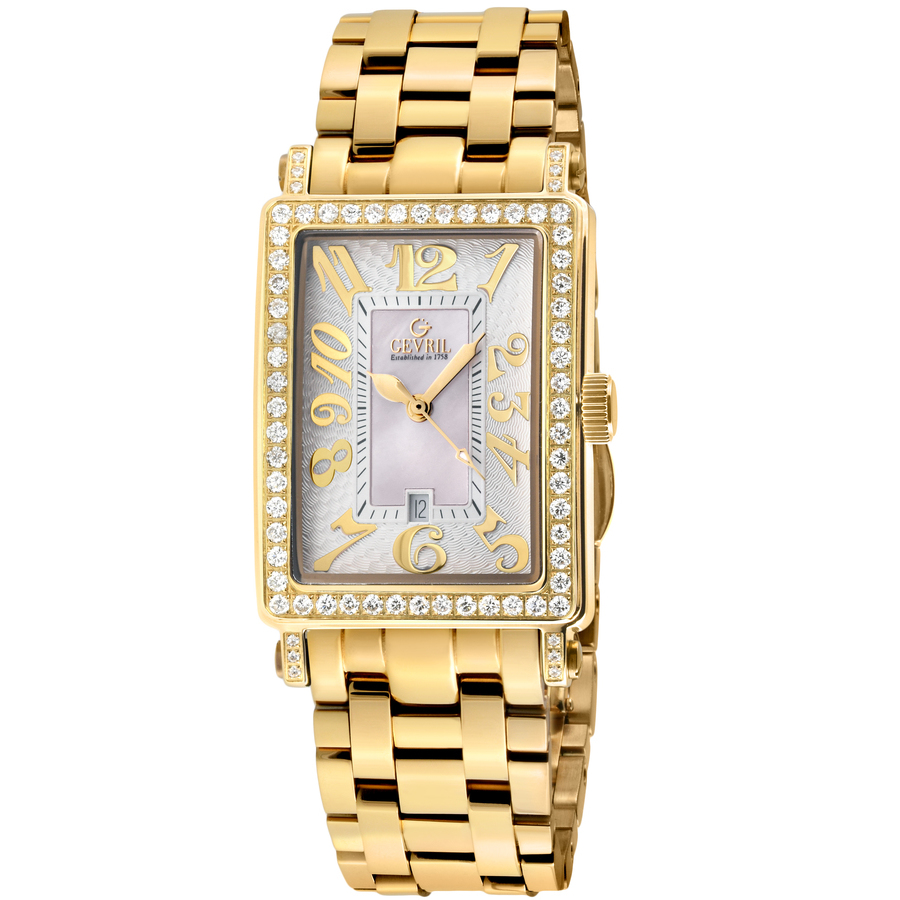 gevril avenue of americas mini diamond quartz ladies watch 7444ylb gevril avenue of americas mini diamond quartz ladies watch 7444ylb
