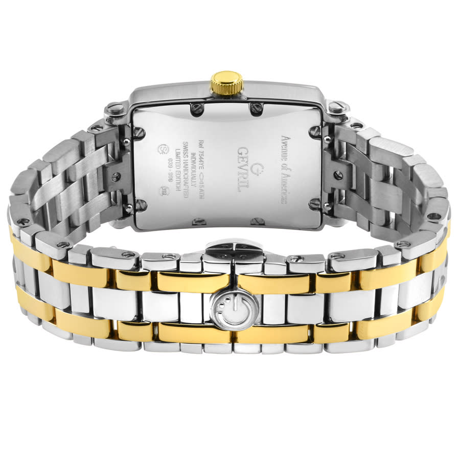 gevril avenue of americas mini diamond quartz ladies watch 7544ylb gevril avenue of americas mini diamond quartz ladies watch 7544ylb