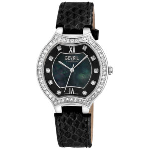 gevril lugano diamond mother of pearl dial ladies watch 11247