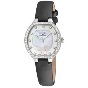 gevril lugano diamond mother of pearl dial ladies watch 14241