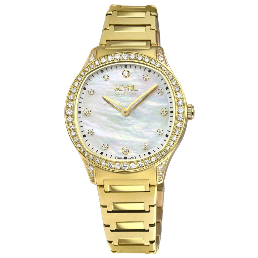 gevril morcote diamond mother of pearl dial ladies watch 10221b gevril morcote diamond mother of pearl dial ladies watch 10221b
