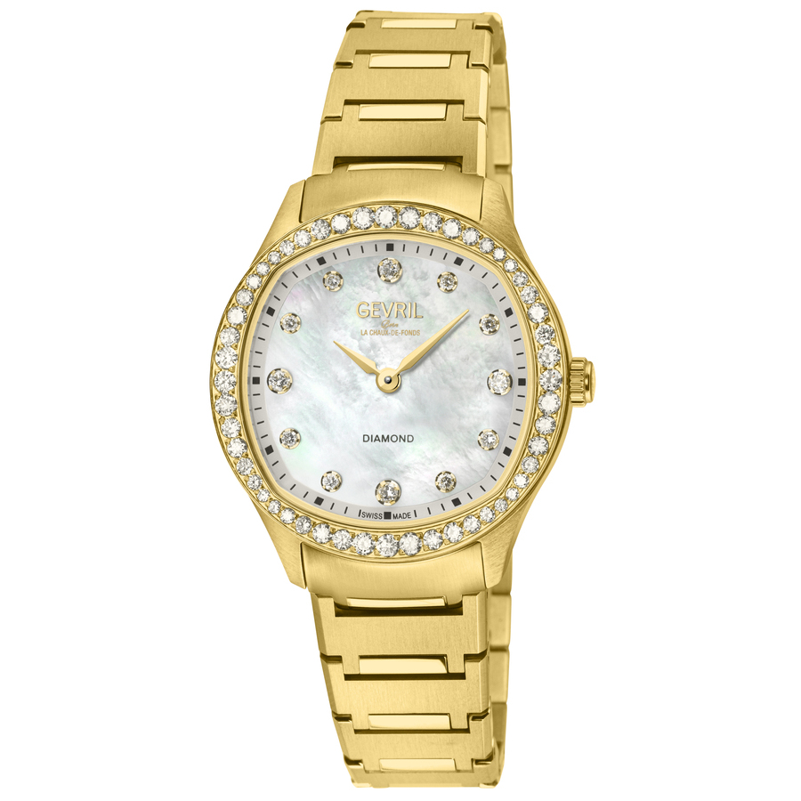 gevril morcote diamond mother of pearl dial ladies watch 19221b gevril morcote diamond mother of pearl dial ladies watch 19221b