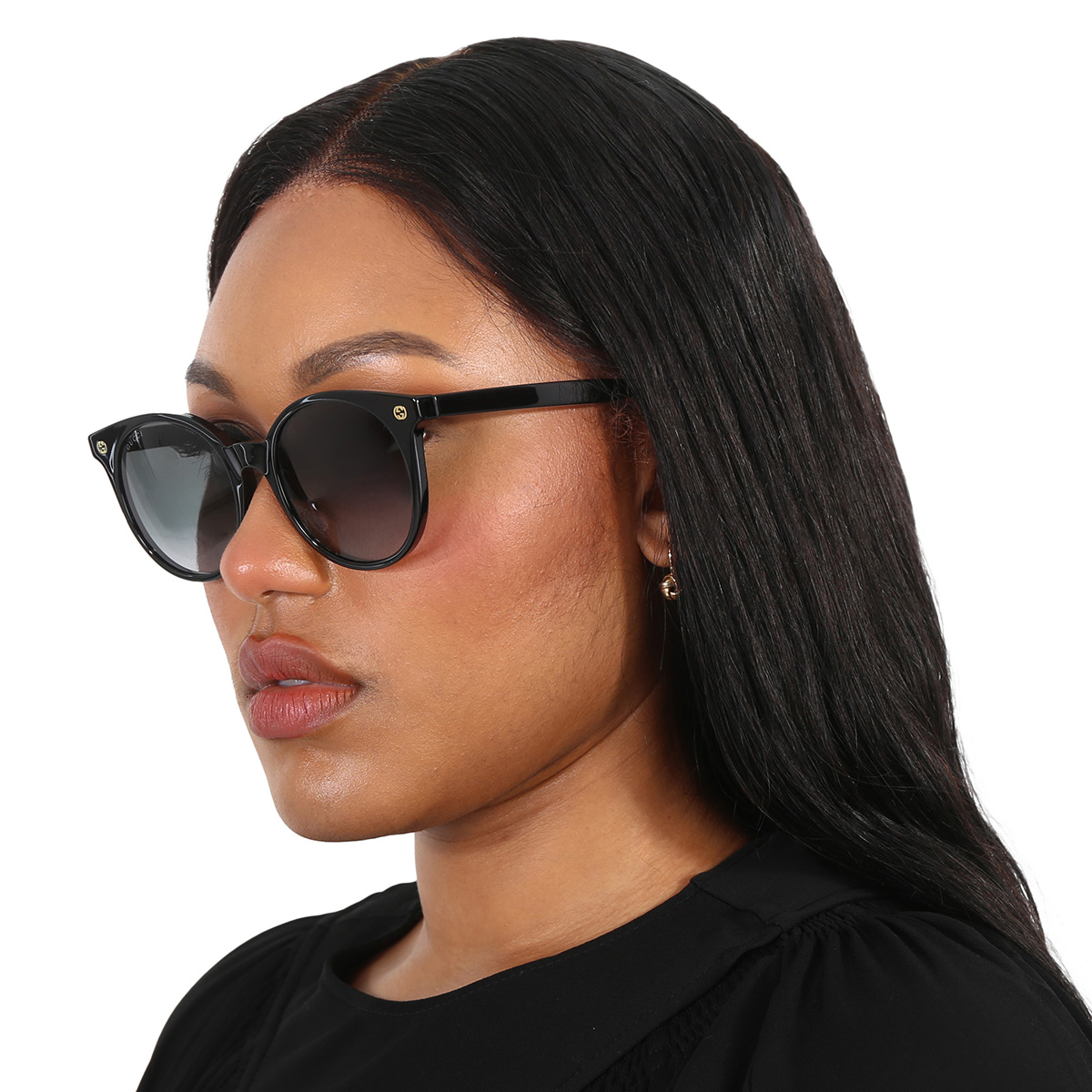 gucci grey gradient round ladies sunglasses gg0091s 001 52 gucci grey gradient round ladies sunglasses gg0091s 001 52