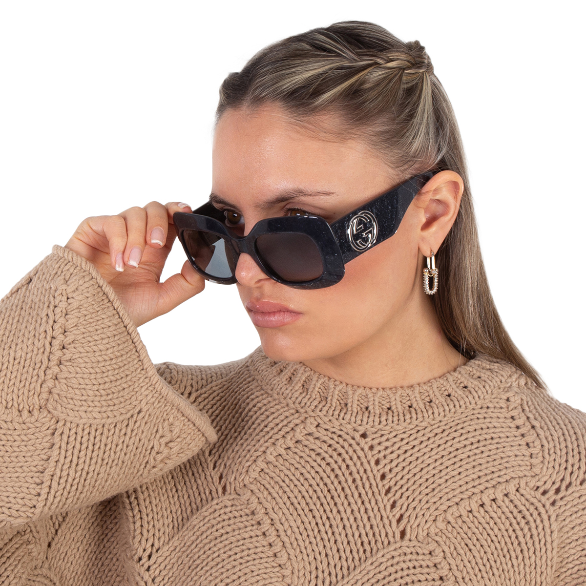 gucci grey square ladies sunglasses gg1695s 003 51 gucci grey square ladies sunglasses gg1695s 003 51