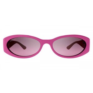 gucci pink mirrror gradient oval ladies sunglasses gg1660s 003 54