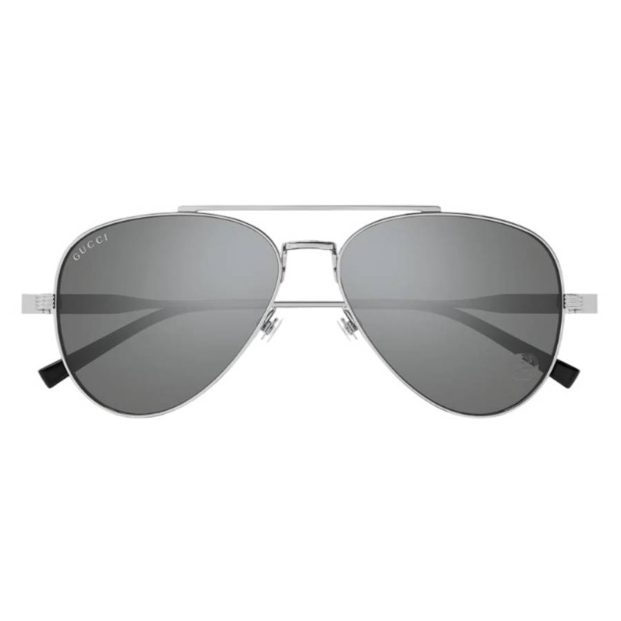 gucci silver pilot men's sunglasses gg1874s 002 57 gucci silver pilot men's sunglasses gg1874s 002 57