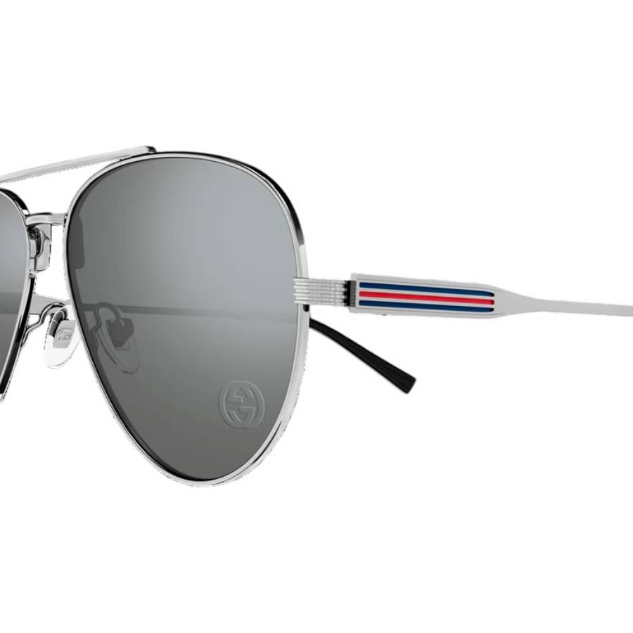 gucci silver pilot men's sunglasses gg1874s 002 57 gucci silver pilot men's sunglasses gg1874s 002 57