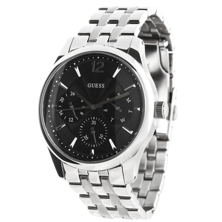 guess asset quartz black dial men's watch w0474g1 guess asset quartz black dial men's watch w0474g1