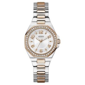 guess contessa quartz white dial ladies watch gw0877l4