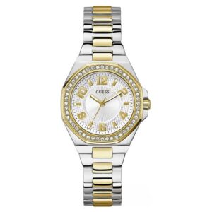 guess contessa quartz white dial ladies watch gw0877l5