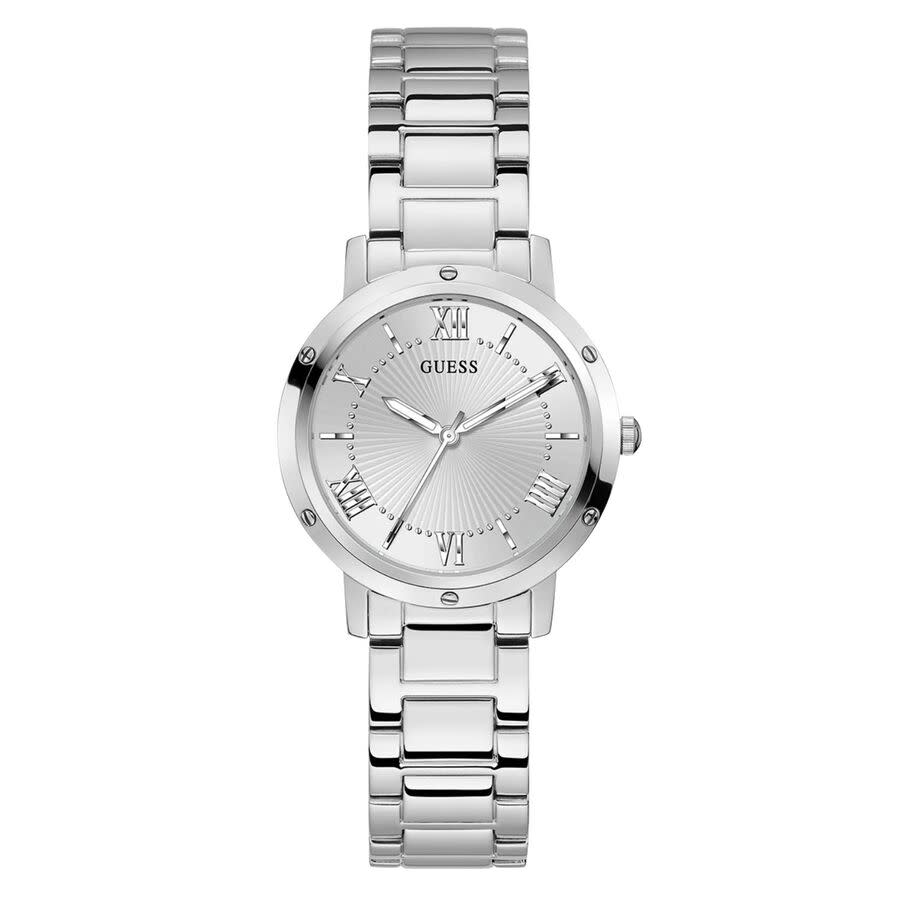 guess dawn quartz silver dial ladies watch gw0404l1 guess dawn quartz silver dial ladies watch gw0404l1