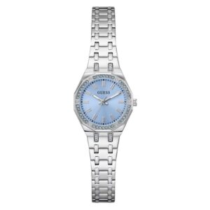 guess pixie quartz blue dial ladies watch gw1010l1