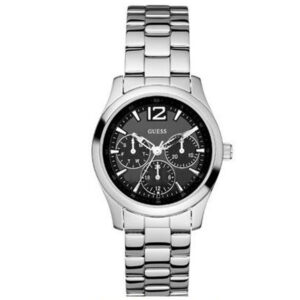 guess veranda chronograph quartz black dial ladies watch w95101l1