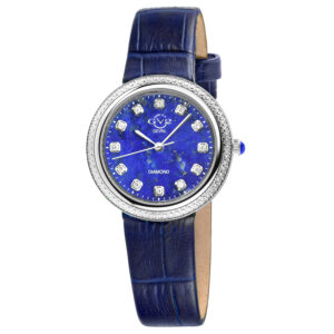 gv2 by gevril arezzo quartz diamond blue dial ladies watch 13300
