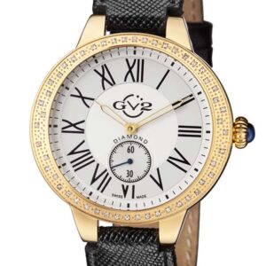 gv2 by gevril astor white dial diamond ladies watch 9107