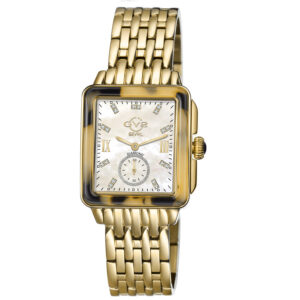 gv2 by gevril bari tortoise diamond mother of pearl dial ladies watch 9246b