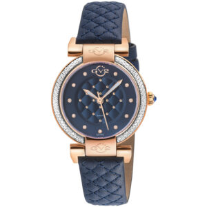 gv2 by gevril berletta quartz diamond blue dial ladies watch 1549
