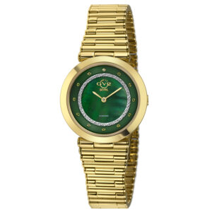 gv2 by gevril burano quartz green dial ladies watch 14413b