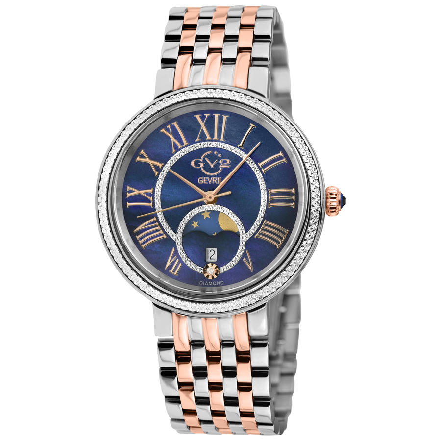 gv2 by gevril genoa mother of pearl dial quartz moon phase diamond ladies watch 12549b gv2 by gevril genoa mother of pearl dial quartz moon phase diamond ladies watch 12549b