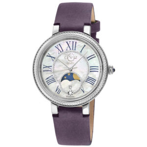 gv2 by gevril genoa mother of pearl dial quartz moon phase ladies watch 12540