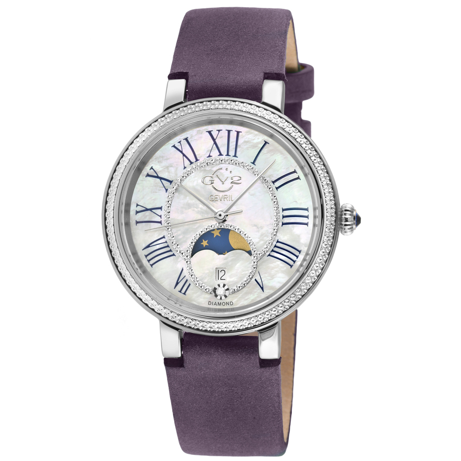 gv2 by gevril genoa mother of pearl dial quartz moon phase ladies watch 12540 gv2 by gevril genoa mother of pearl dial quartz moon phase ladies watch 12540