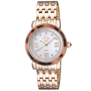 gv2 by gevril marsala tortoise diamond mother of pearl dial ladies watch 9853b
