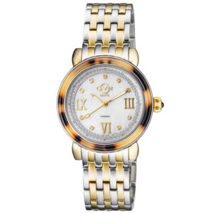 gv2 by gevril marsala tortoise quartz diamond ladies watch 9854b