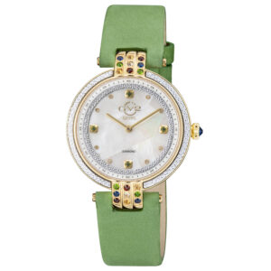 gv2 by gevril matera diamond mother of pearl dial ladies watch 12803